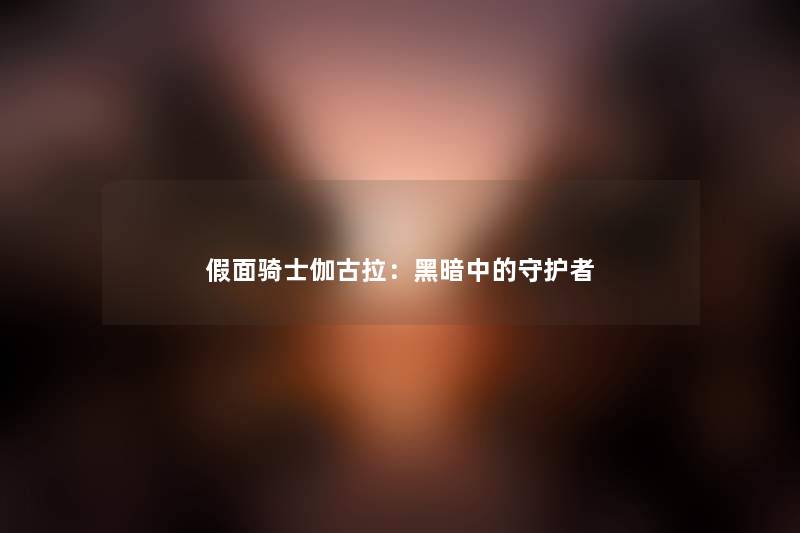 假面骑士伽古拉：黑暗中的守护者