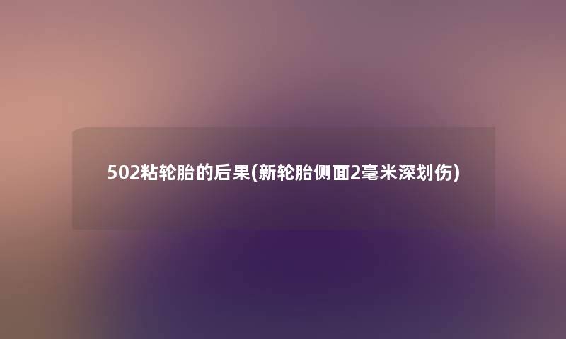 502粘轮胎的后果(新轮胎侧面2毫米深划伤)