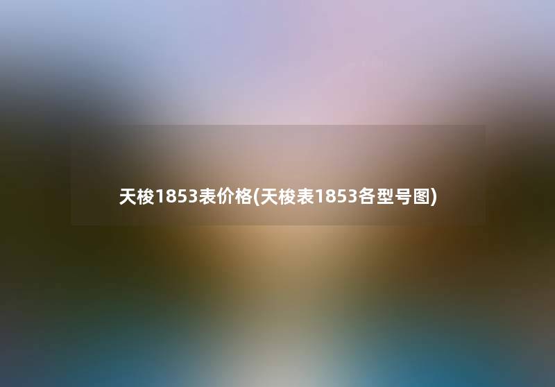 天梭1853表价格(天梭表1853各型号图)