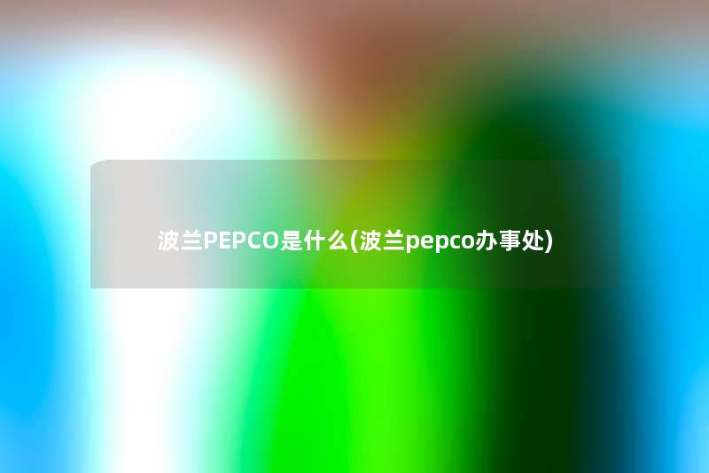 波兰PEPCO是什么(波兰pepco办事处)